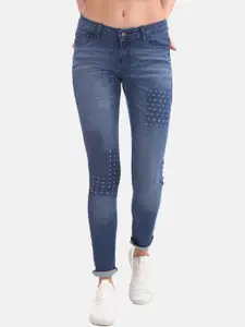 Cherokee Women Blue Skinny Fit Mid-Rise Clean Look Stretchable Jeans