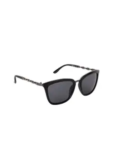 Aislin Women Black & Gunmetal Wayfarer Sunglasses ES_14492-82-AS-30010-BLK-BKGN-WF-57-G