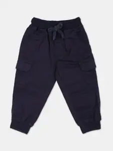 Donuts Infant Boys Navy Blue Solid Joggers