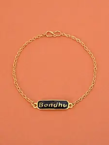 Tistabene Women Gold-Plated Enamelled Wraparound Bracelet