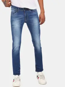 Cherokee Men Blue Regular Fit Mid-Rise Low Distress Stretchable Jeans