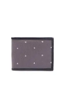FOREVER 21 Men Grey Printed Two Fold Wallet