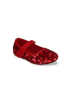 In Fashion By Solly Dolly Girls Red Printed Ballerinas