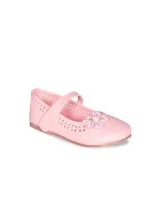In Fashion By Solly Dolly Girls Pink Textured Ballerinas