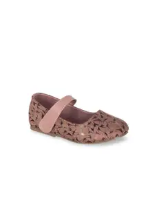 In Fashion By Solly Dolly Girls Rose Gold Printed Mary Janes