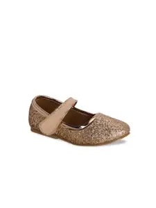 In Fashion By Solly Dolly Girls Rose Gold Printed Ballerinas