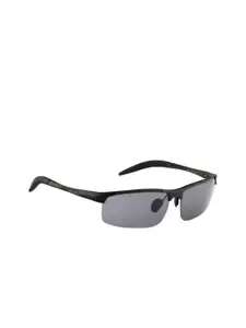 ROYAL SON Men Grey Lens & Black Sports Sunglasses CHI0094-C5-Black