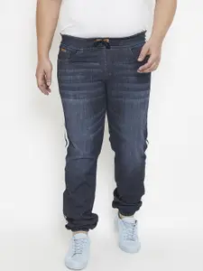 Instafab Plus Men Blue Jogger Mid-Rise Clean Look Jeans