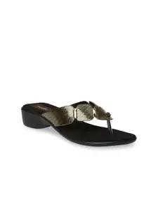 VALIOSAA Women Gold-Toned Embellished Sandals