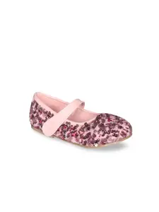 In Fashion By Solly Dolly Girls Pink Sequin Embellished Ballerinas