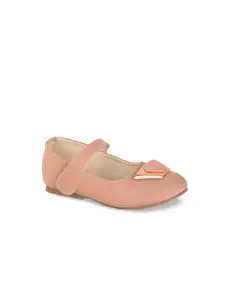 In Fashion By Solly Dolly Girls Rose Gold Solid Ballerinas
