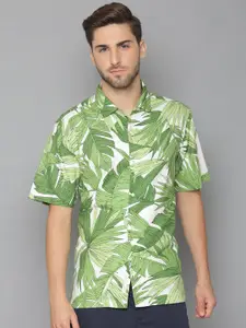 GANT Men White & Green Regular Fit Printed Casual Shirt