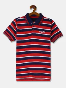 Cherokee Boys Red Striped Polo Collar T-shirt