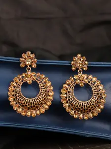 ANIKAS CREATION Gold-Plated Handcrafted Geometric Chandbalis