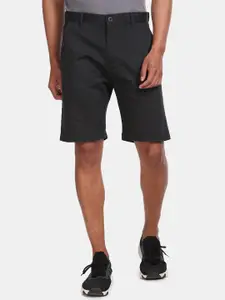 Ruggers Men Charcoal Grey Solid Regular Fit Shorts