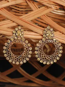 ANIKAS CREATION Gold-Plated Antique Geometric Chandbalis