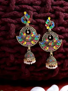 ANIKAS CREATION Multicoloured Contemporary Jhumkas