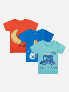 Bodycare First Boys Pack Of 3 Printed Round Neck T-shirts