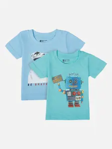 Bodycare First Boys Pack of 2 Printed Round Neck T-shirts