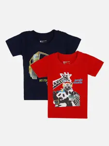 Bodycare First Boys Pack of 2 Printed Round Neck T-shirts