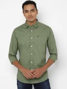 Allen Solly Sport Men Green Regular Fit Printed Casual Shirt