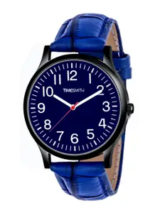 TIMESMITH Men Blue Leather Analogue Watch CTC-013