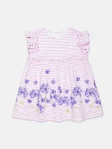 Chicco Girls Pink Printed A-Line Dress