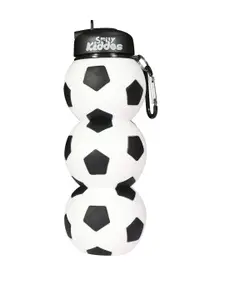 Smily Kiddos Kids White & Black Printed Football-Shaped Sipper Water Bottle