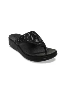 Crocs Monterey  Women Black Embellished Comfort Heels