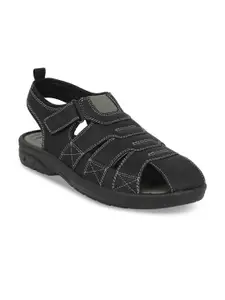 Bata Men Black Fisherman Sandals