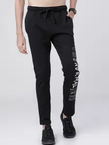 LOCOMOTIVE Men Black Solid Slim-Fit Track Pants