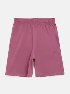 CHIMPRALA Boys Pink Solid Regular Fit Regular Shorts