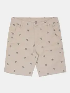Cherokee Boys Beige Printed Regular Fit Regular Shorts
