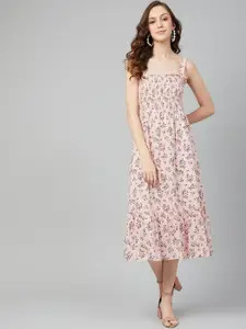 Marie Claire Women Pink Printed Maxi Dress