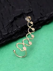 Ferosh Gold-Toned Contemporary Drop Earrings