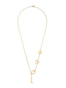 Moon Dust 22K Gold Plated Letter LOVE Necklace