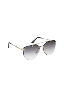 Get Glamr Women Grey Lens Aviator Sunglasses with UV Protected Lens SG-LT-CH-224D-32