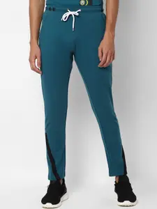 Allen Solly Men Blue Solid Straight-Fit Track Pants