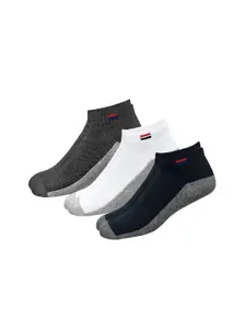 NAVYSPORT Men Pack of 3 Multicoloured Patterned Ankle-Length Socks