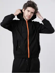 LOCOMOTIVE Men Black Solid Sporty Jacket