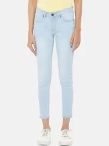 People Women Light Blue Regular Fit Jeans