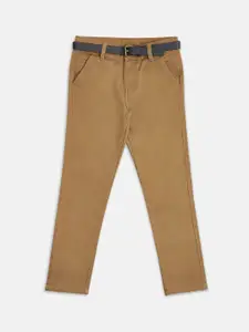 Pantaloons Junior Boys Brown Regular Fit Solid Chinos