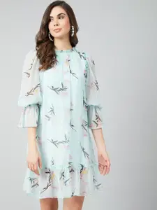 Athena Floral Printed A-Line Dress