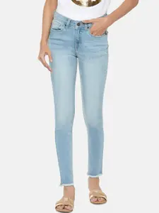 People Women Blue Regular Fit Jeans