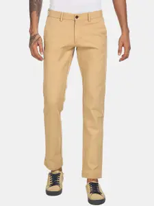 Arrow Sport Men Khaki Regular Fit Solid Trousers