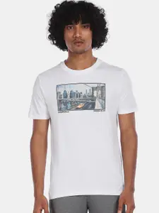 Aeropostale Men White Printed Round Neck T-shirt