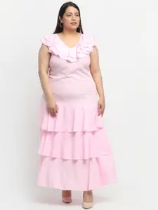 Flambeur Women Pink Fit & Flare Dress