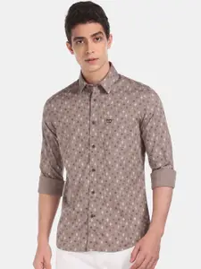 Arrow Sport Men Brown Regular Fit Printed Casual Shirt