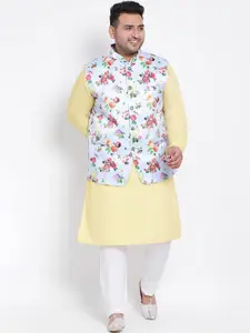 Hangup Men Multicoloured Solid Kurta with Pyjamas