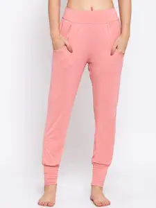 iki chic Women Pink Solid Lounge Pants